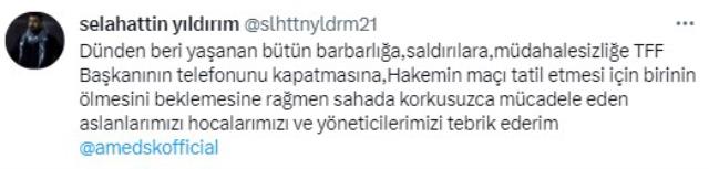 Amedspor cephesinden maça ilişkin TFF Başkanı ile ilgili çok konuşulacak iddia