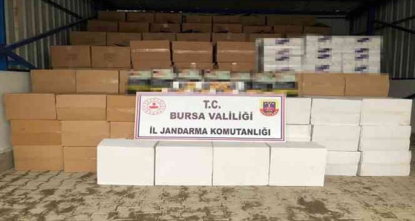 Bursa'da jandarma ekipleri 2 ton kaçak tütün ele geçirdi!