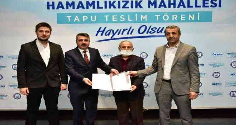 Bursa'da Hamamlıkızık sakinleri tapularına kavuştu