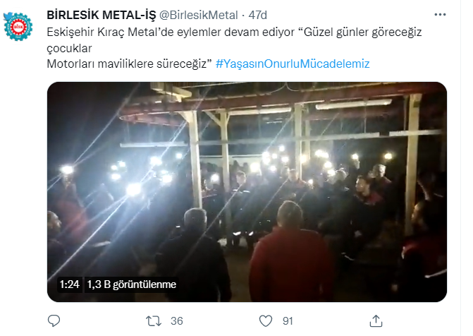 Metal işçileri, işten çıkarmalara karşı üretimi durdurdu