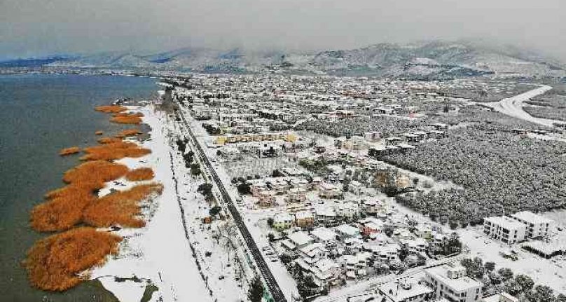 Bursa'da 2 bin yıllık antik kentin beyaz görüntüsü büyüledi