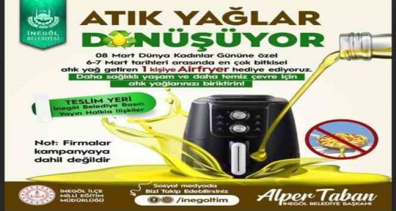 Bursa'da belediyeden kadınlar Gününe Özel Airfryer ödülü