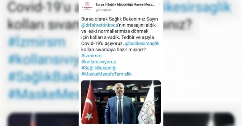 Bakan Koca'nın başlattığı '#kolları sıvıyoruz' kampanyasına Bursa'dan destek