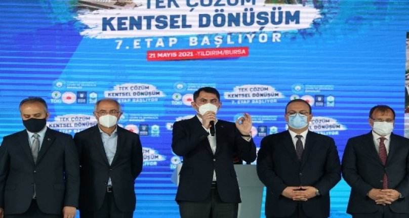 Bakan Murat Kurum Bursa'da! “5 yılda 1 buçuk milyon konut dönüşecek”