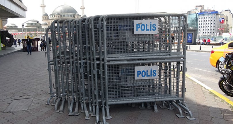 Taksim'de 1 Mayıs tedbirleri! Polis barikatları getirildi