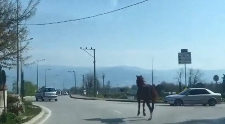 Bursa trafiğinde dört nala koştu