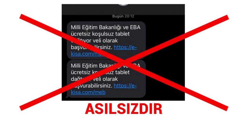 Milli Eğitim Bakanlığından 'sahte mesaj' uyarısı