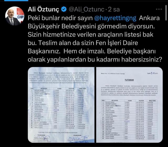 Belediye Başkan, "Mansur Yavaş'ı burada görmedim" dedi! CHP belgelerle yanıt verdi