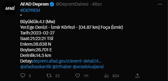 İzmir'de korkutan deprem! Vatandaşlar sokağa döküldü