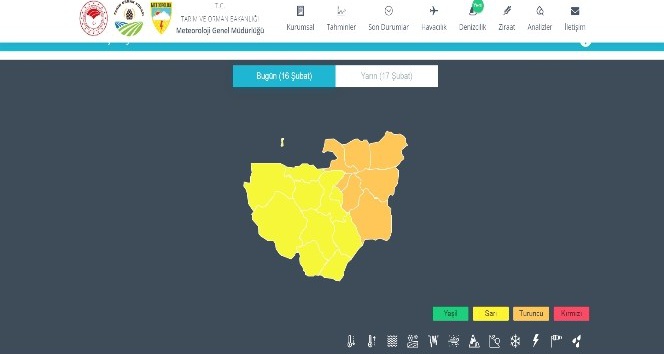 Bursa ve Yalova için turuncu uyarı