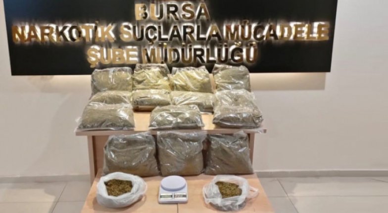 Bursa'da 20 kilo uyuşturucu ele geçirildi