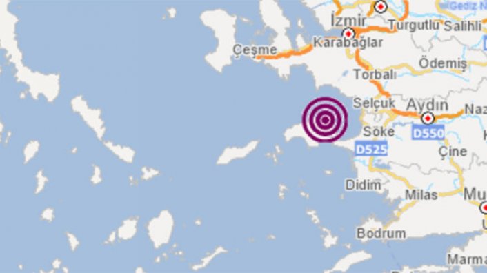 Ege Denizi'nde 3.5 büyüklüğünde deprem