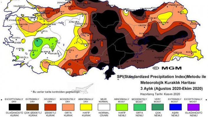 Türkiye için kuraklık uyarısı! Harita karardı