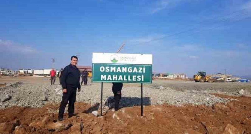 Deprem bölgesi İslahiye'ye Osmangazi mahallesi