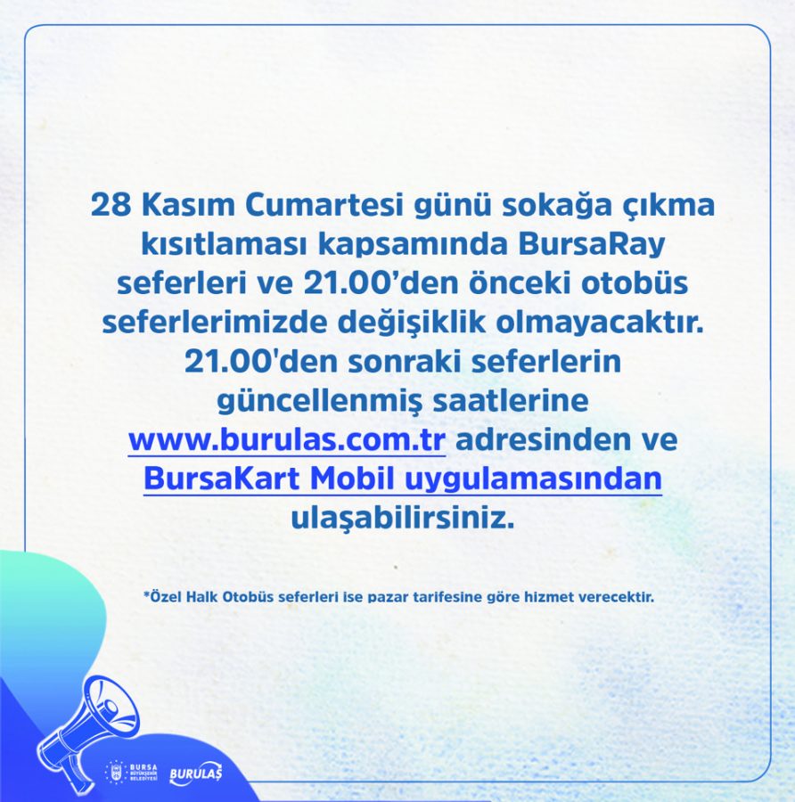 Bursa'da ulaşıma yasak düzenlemesi!