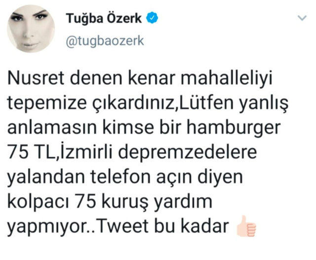 Tuğba Özerk'ten şoke eden 'Nusret' yorumu: Kenar mahalleli...