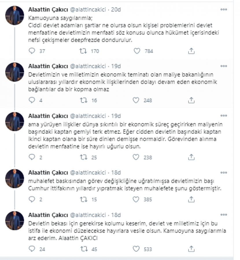 Alaattin Çakıcı'dan 'Berat Albayrak' paylaşımı