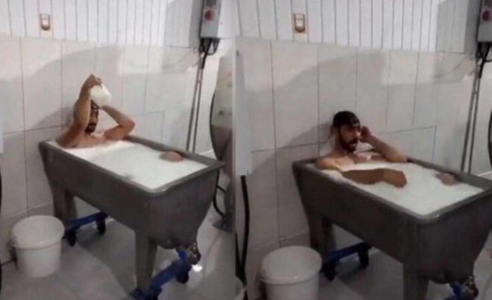 Süt fabrikasındaki kazanda banyo yaptı! Bakanlıktan açıklama geldi