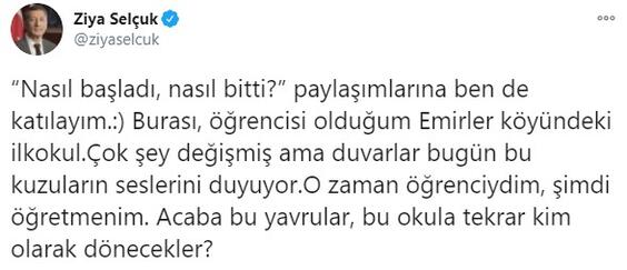 Bakan Selçuk'tan 'Nasıl başladı-nasıl bitti' paylaşımı