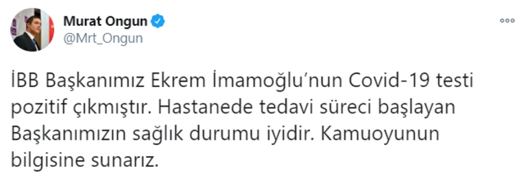 İmamoğlu'nun koronavirüs testi pozitif çıktı! Sağlık durumu...