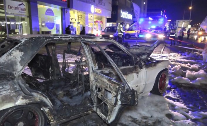 Bursa'da kaza yapan araç patladı, canını zor kurtardı!