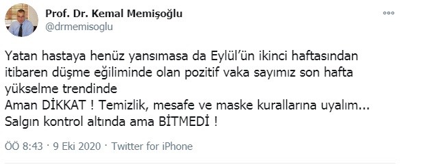 Korkutan uyarı! 'Pozitif hasta sayımız yükselme trendinde'