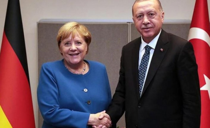 Cumhurbaşkanı Erdoğan, Merkel ile görüştü