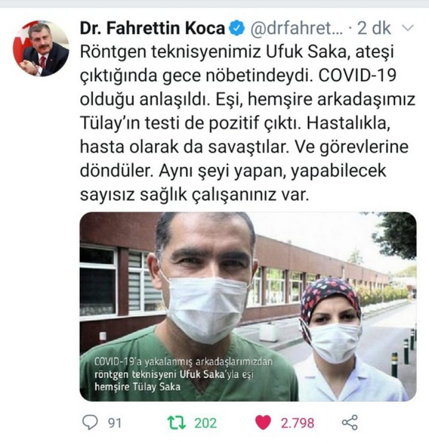 Sağlık Bakanı Koca'nın örnek gösterdiği Bursa'daki sağlıkçı çift konuştu