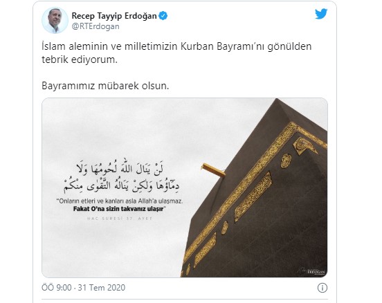 Cumhurbaşkanı Erdoğan'dan Mehmetçiğe bayram telefonu