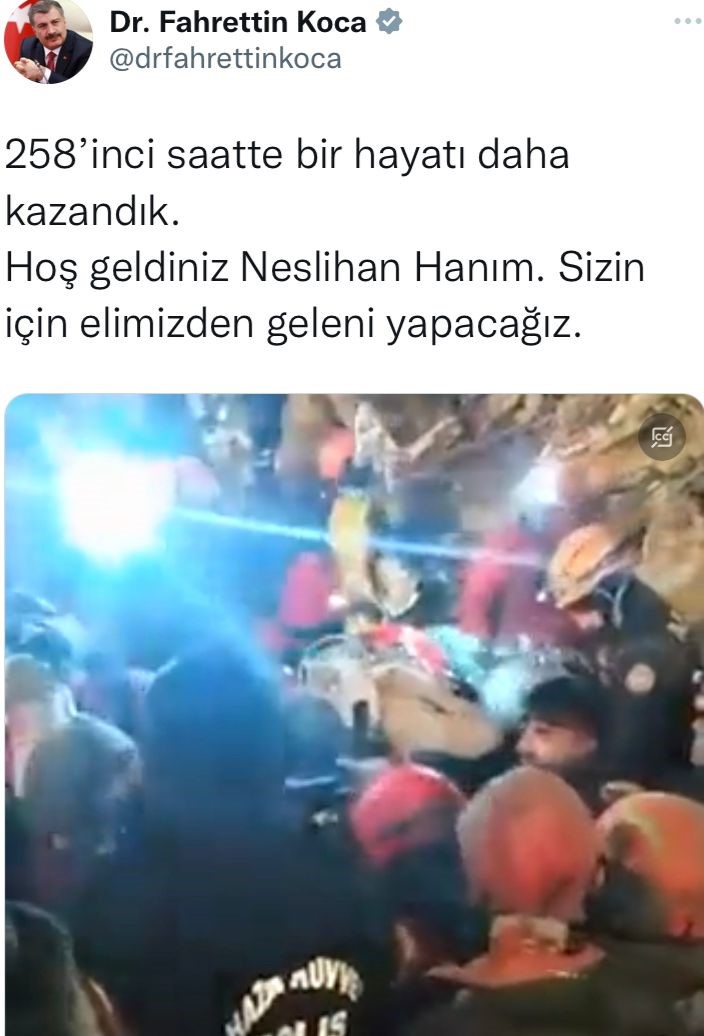 Bakan Koca'dan 'Hoş geldiniz Neslihan Hanım' paylaşımı