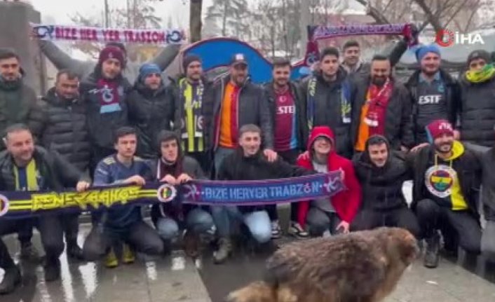 Taraftarlar Trabzon'da tek yürek oldu