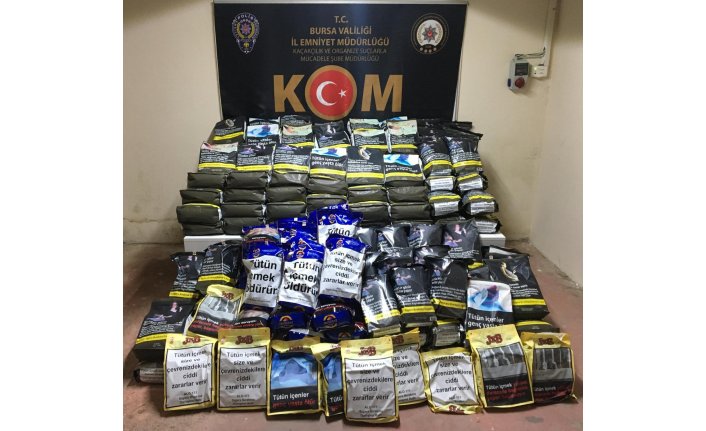 Bursa’da 186 kilo bandrolsüz tütün ele geçirildi