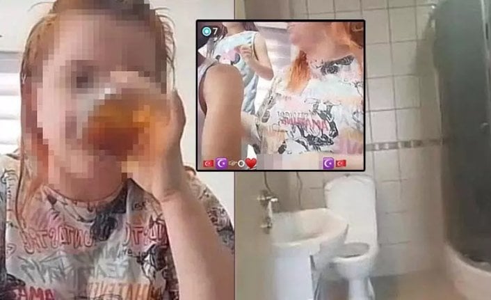 Skandal! 7 yaşındaki kızını sevgilisiyle duşa soktu, canlı yayınladı