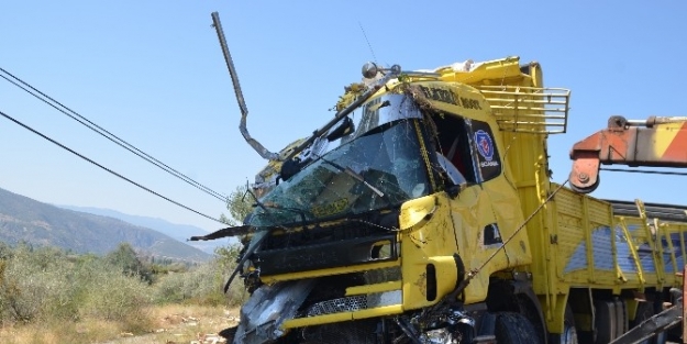 Tosya’da Sebze Yüklü Kamyon Devrildi