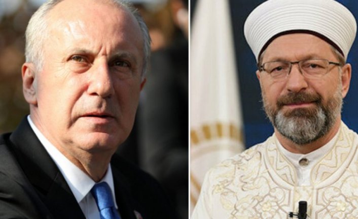 Diyanet İşleri Başkanı Erbaş'tan Muharrem İnce'ye 'Ayasofya' daveti