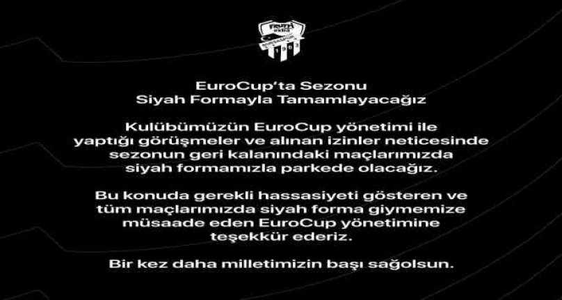 Bursaspor, EuroCup'ta sezonu siyah formayla tamamlayacak