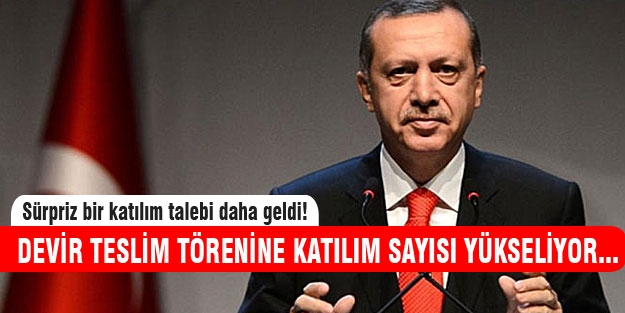 Başbakan'ın devir teslim törenine sürpriz temsilci