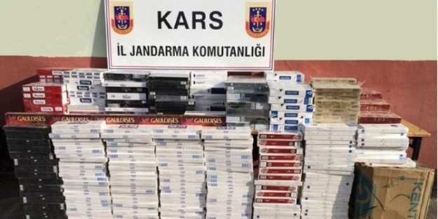 Digor’da 5 Bin Paket Kaçak Sigara Ele Geçirildi