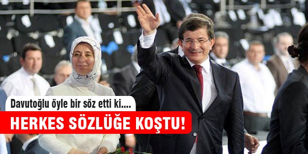Davutoğlu'ndan sözlük arattıran kelime