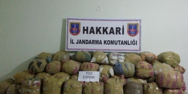 Hakkari’de 773 Kilo Toz Esrar Ele Geçirildi