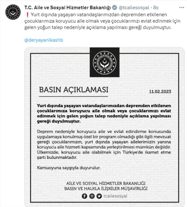 Aile Bakanlığından koruyucu ailelik açıklaması