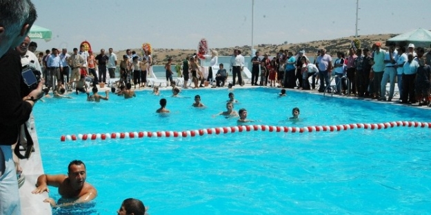 Kula ’da Sıcaktan Bunalan Havuza Koşuyor