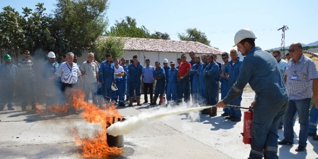 Jeotermal Enerji Çalişanlarina İş Güvenliği Ve Yangın Eğitimi