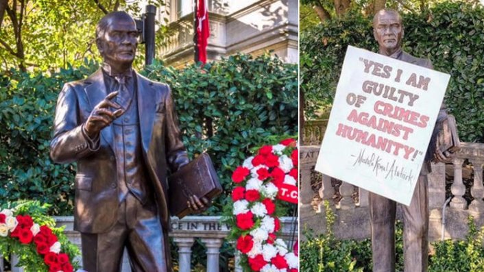 Atatürk heykeline çirkin saldırı gerçekleştirilmişti! Dışişleri Bakanlığı'ndan açıklama geldi