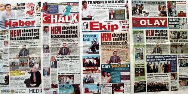 Samsun’daki Yerel Gazeteler Aynı Manşetle Çikti