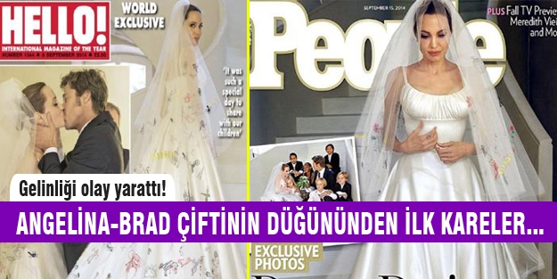 İşte Angelina Jolie'nin gelinliği