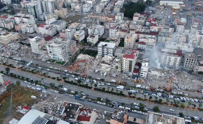 Deprem bölgesi İskenderun havadan görüntülendi