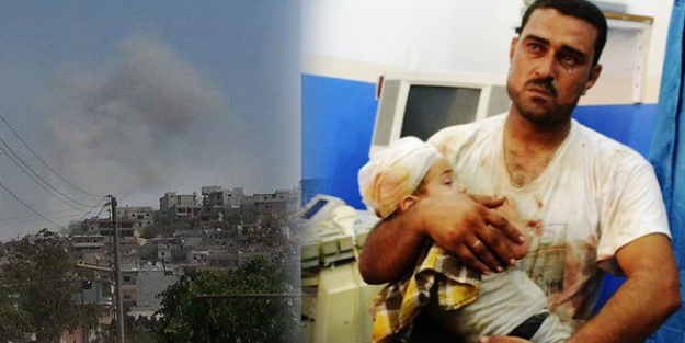 Suriye uçağı bomba yağdırdı! 11 ölü...