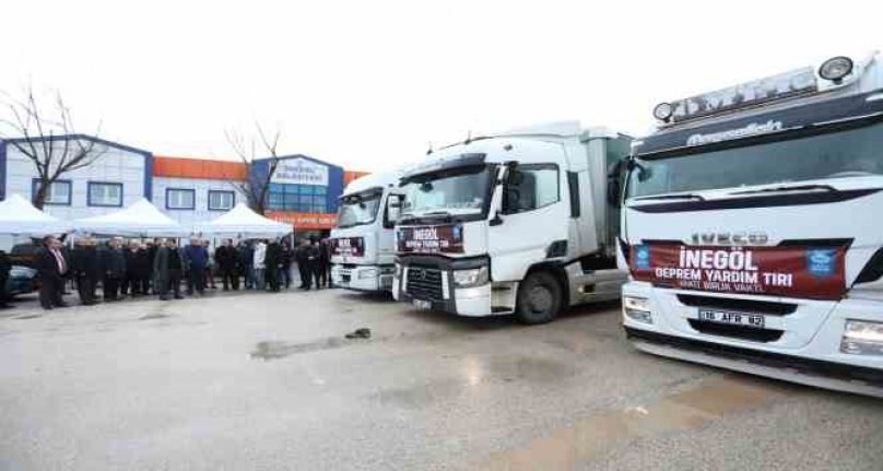 İnegöl'den deprem bölgelerine yardım eli