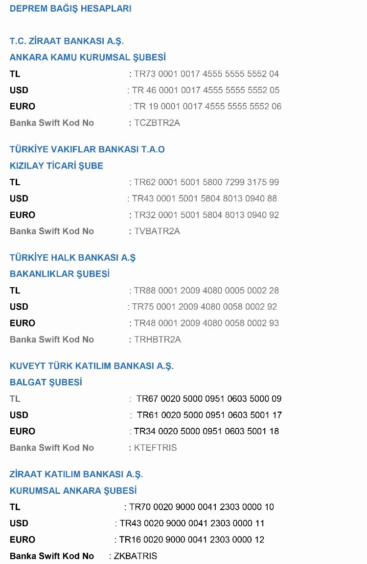 AFAD, depremzedeler için bağış hesaplarını duyurdu